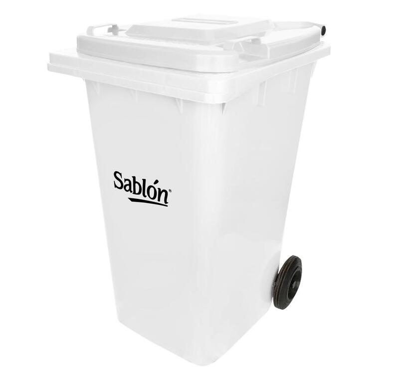 Bote de Basura 240L Sablón con Ruedas Blanco Bote de Basura 240L Sablón con Ruedas Blanco