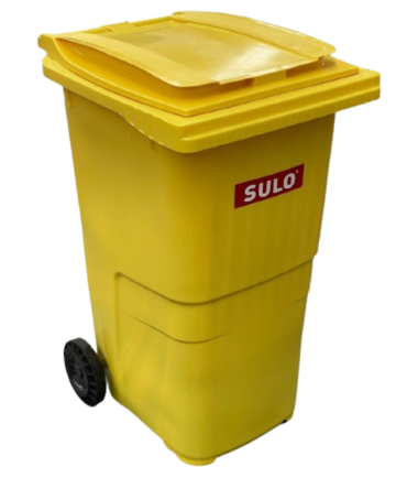 Contenedor de Basura Con Ruedas SULO 240 Litros amarillo